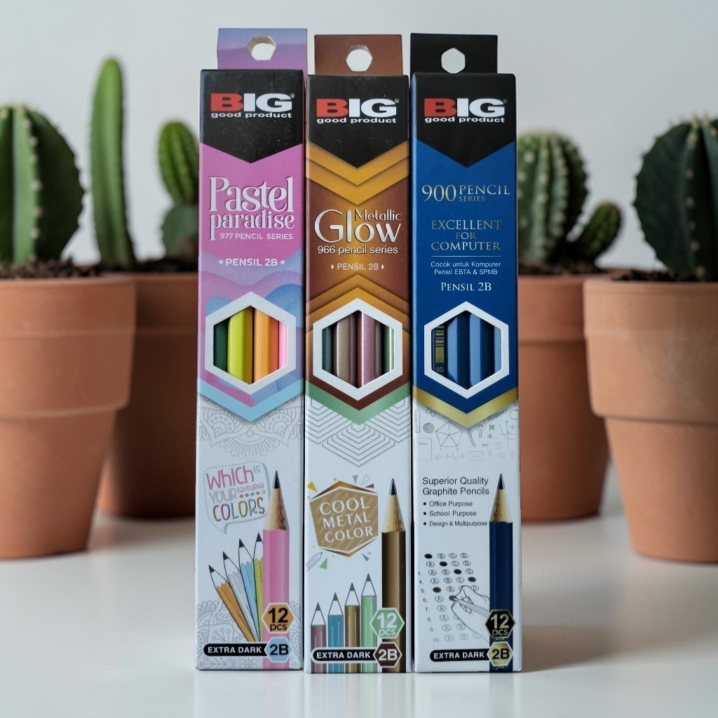 [ 1 PAK ] Pensil Pencil BIG 2B 12 pcs