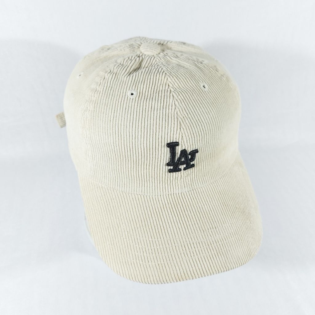 Topi Second Corduroy Cream Logo LA