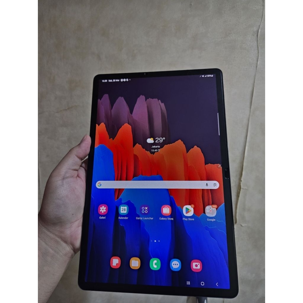 samsung tab s7 plus 5g ram8gb/256gb grey minus dikit