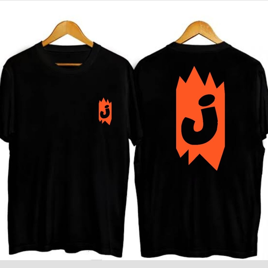 LOGO INISIAL NAMA HURUF J BLANK Baju Kaos Distro Premium Pria Wanita Combed30s