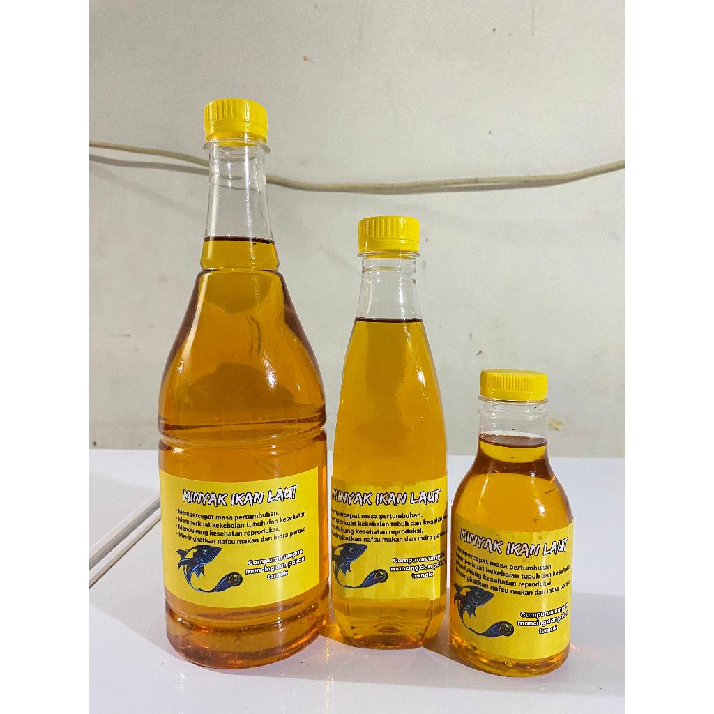 minyak ikan laut bening campuran pakan ikan pelet unggas dan anabul
