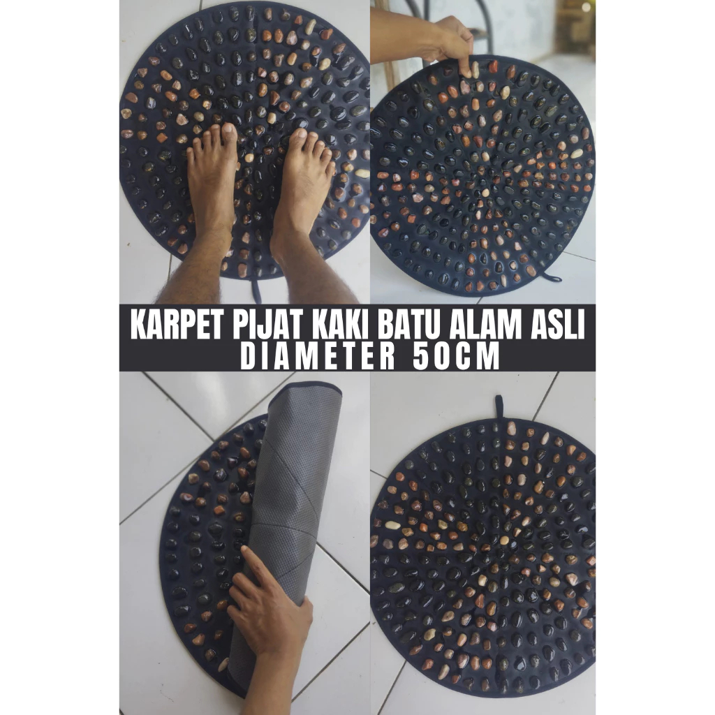 Alat Pijat Karpet Terapi Refleksi Telapak Kaki Matras Pijak Kaki Akupuntur Rematik Reumatik Batu Ala