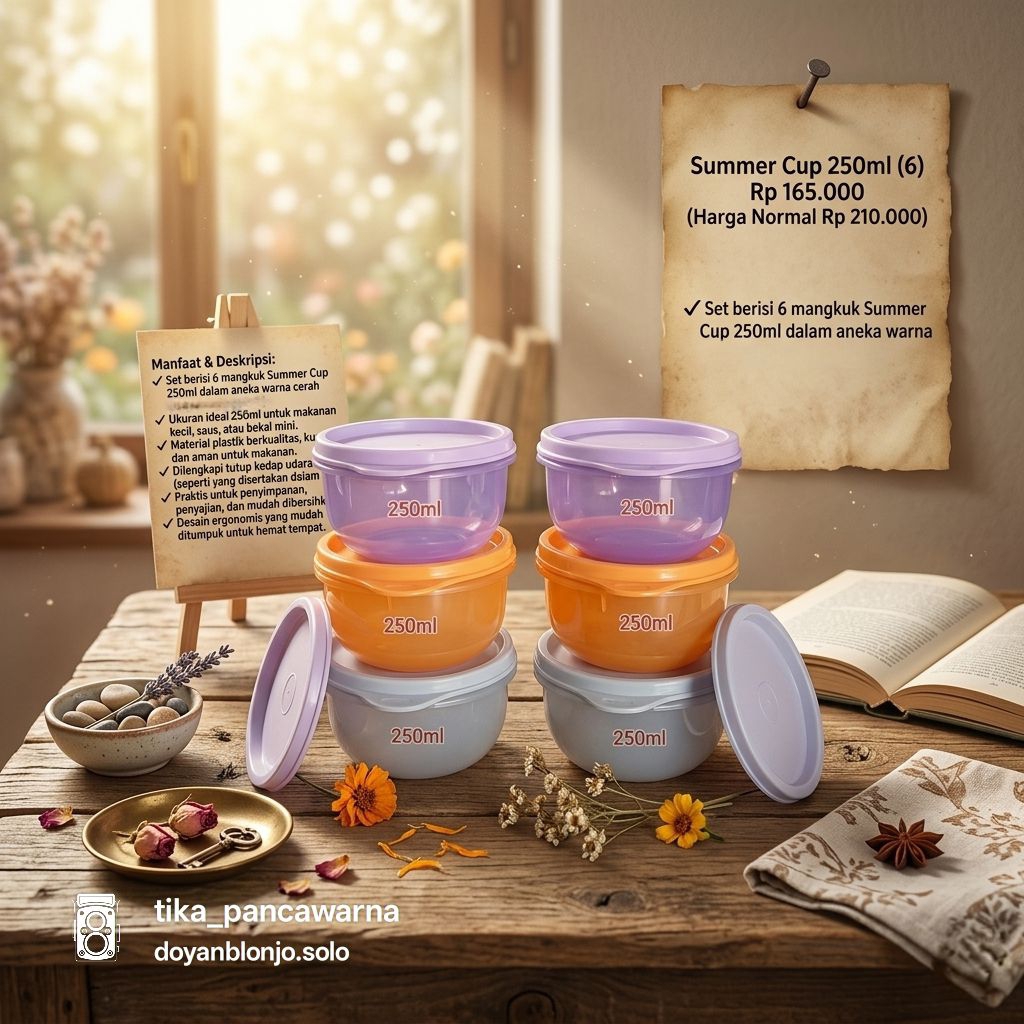 summer cup tempat MPASI Tupperware tempat nasi porang