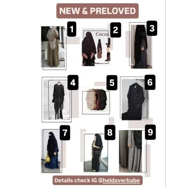 PRELOVED ALJENNA ELMADINA TAZA BELLEZASH ABAYA FK KHIBAN