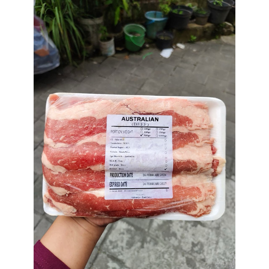Brisket Aus beef slice 500gr