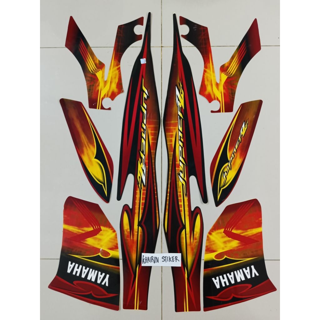 Striping stiker Lisebody Polet standar jupiter z burhan hitam ful 2008 2009 08 09 Merk AJS termurah 