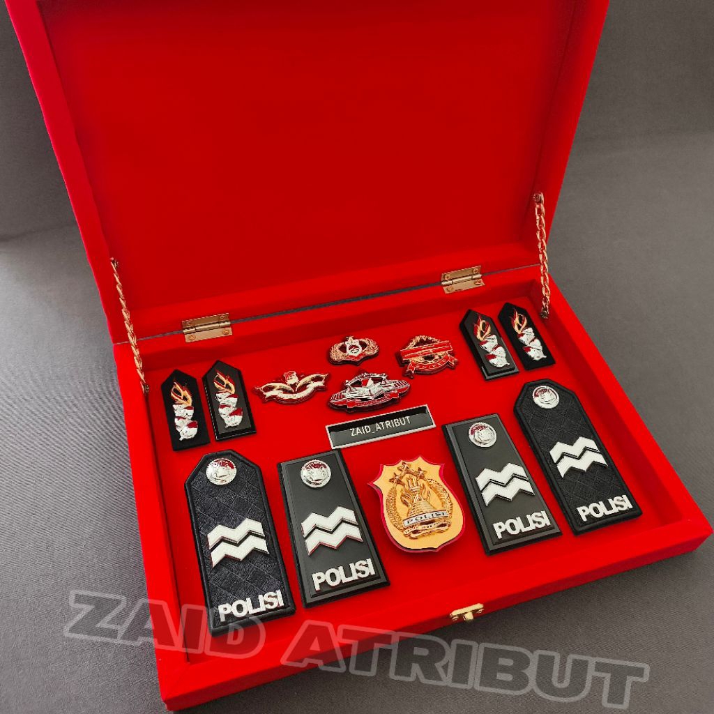 ‎SET BOX PANGKAT POLISI AIPTU EKSKLUSIF PREMIUM / SOUVENIR BOX PANGKAT AIPTU / PANGKAT PDH AIPTU / P
