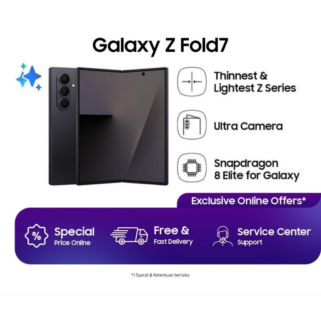 Samsunh Galaxy Z Fold7 Garansi resmi SEIN Ram 12/256GB - Jetblack