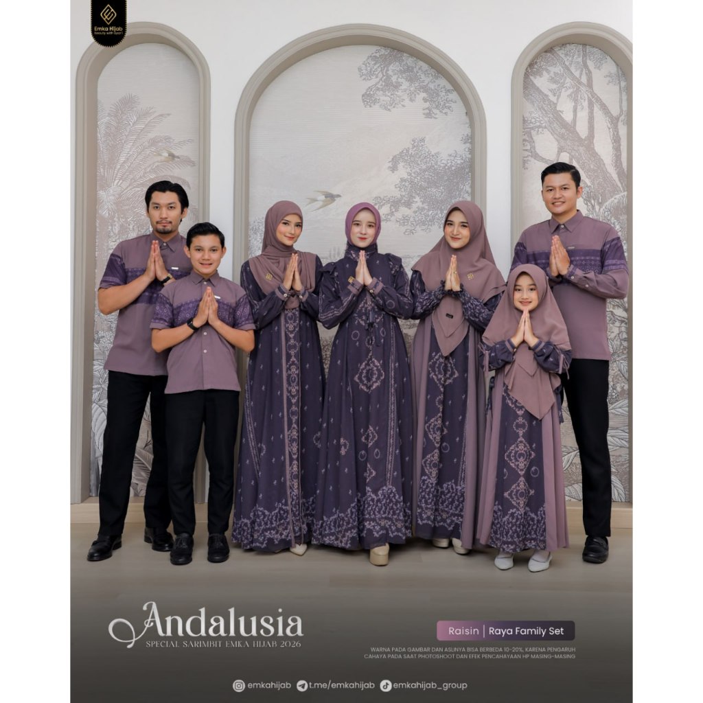 Sarimbit Andalusia Original Emka Hijab SARIMBIT KELUARGA FAMILY SERIES