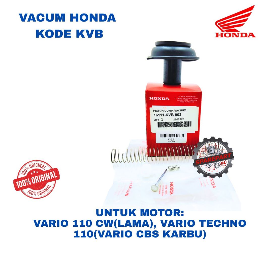 VAKUM ORIGINAL HONDA KODE KVB, VARIO 110 CW [LAMA], VARIO TECHNO 110 [VARIO CBS KARBU]