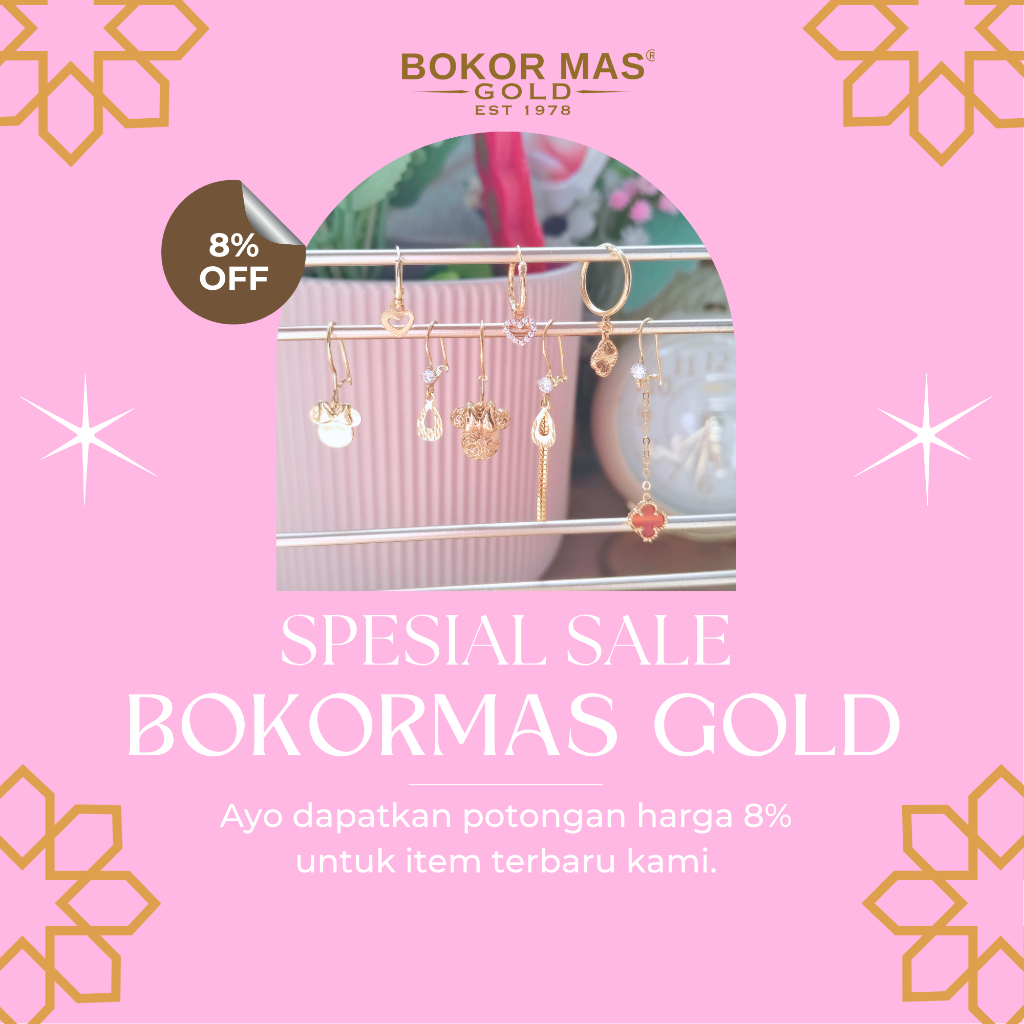 BokorMas Gold Promo Anting 8K