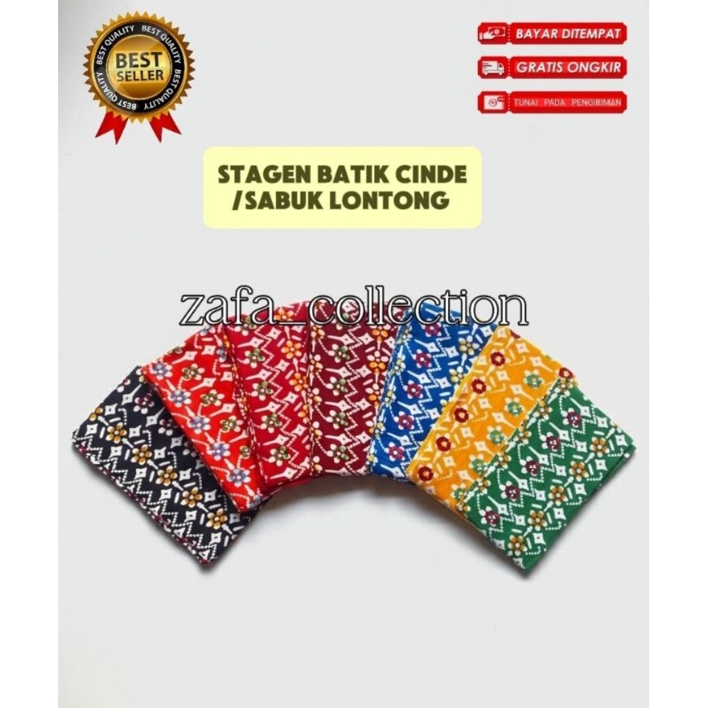 Stagen batik Cinde 2 meter | kain penyangga perut