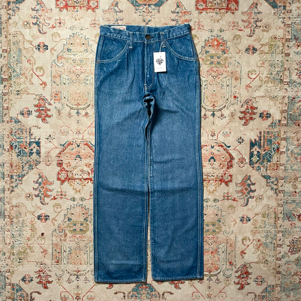 Vtg 70’s Edwin Mr.50c Blue Washed Jeans Straight Flared Fit CJN19