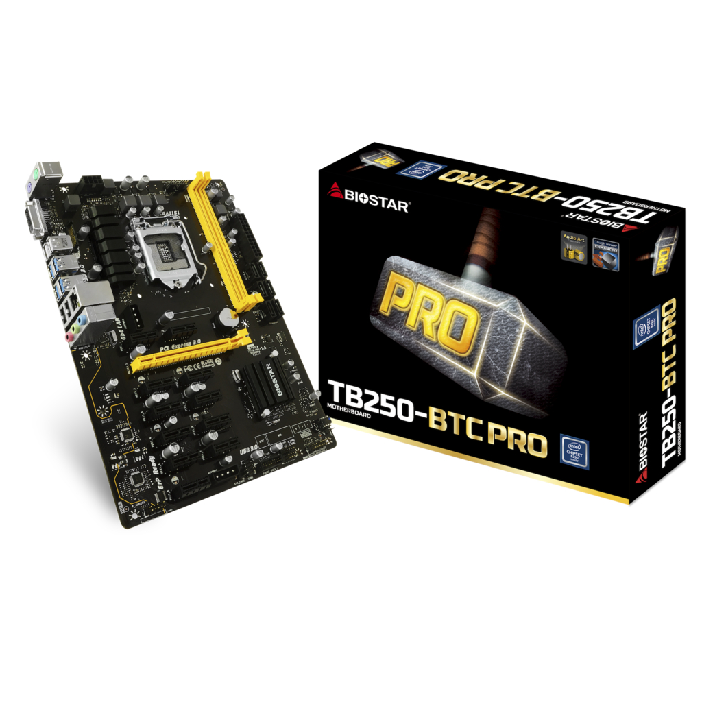 Motherboard Biostar TB250-BTC PRO LGA 1151 Intel B250 DDR4 Mining Expert