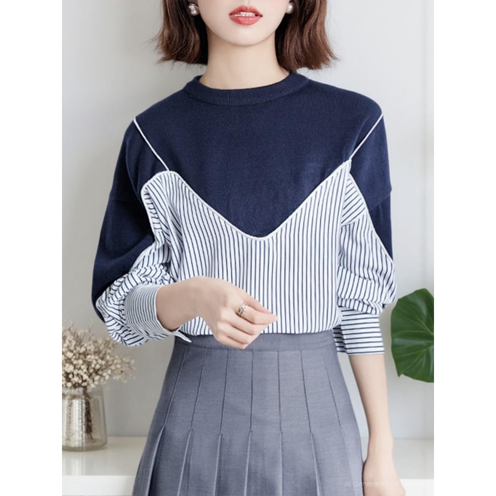 INARA Atasan Blus Wanita Big Size / S M L XL 2XL 3XL 5XL / Blus Korean Style Kekinian