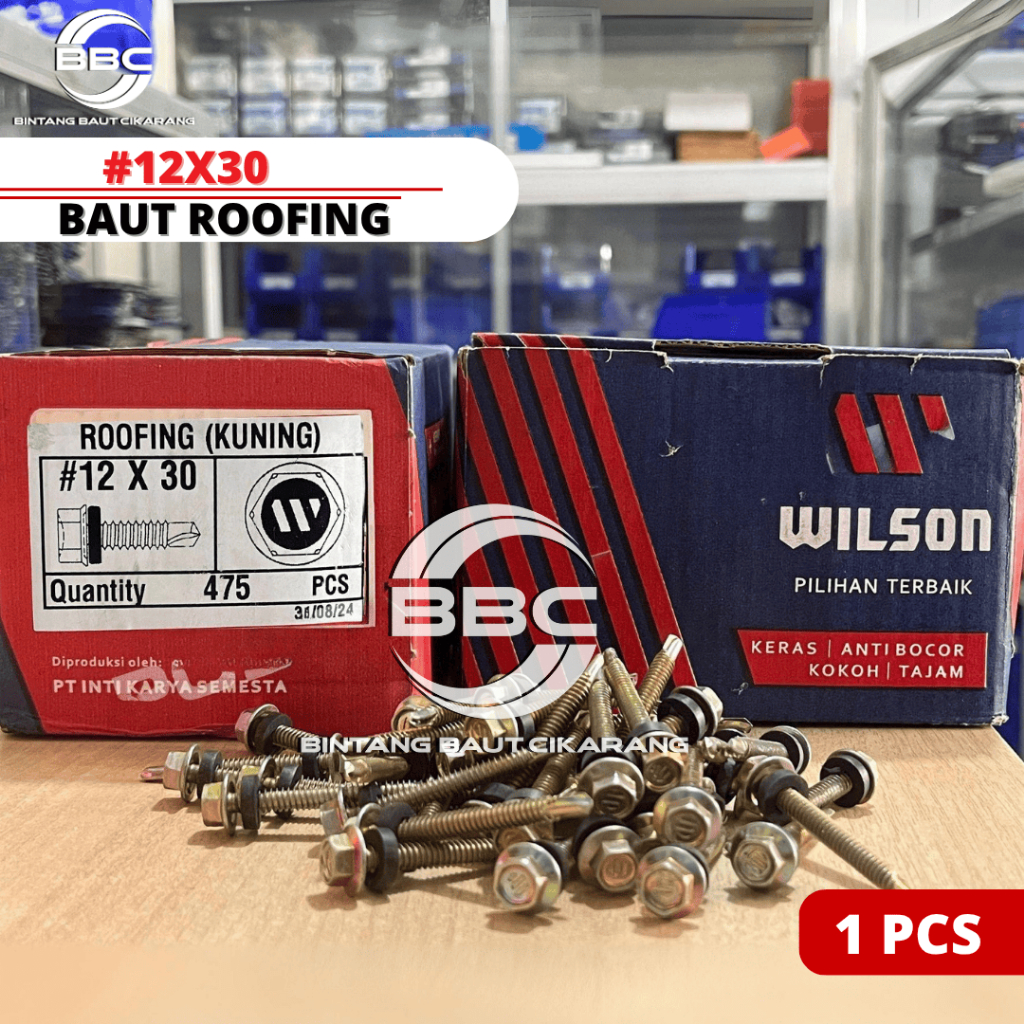 Sekrup Roofing HEX / SDS #12X30 Sekrup Atap Baja Ringan 12x30 (3 cm)