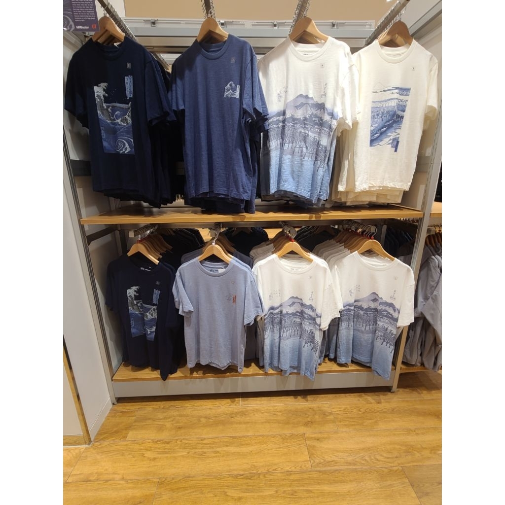 UNIQLO Kaos UT Hokusai Ukiyo E Archive Lengan Pendek Tshirt ORIGINAL