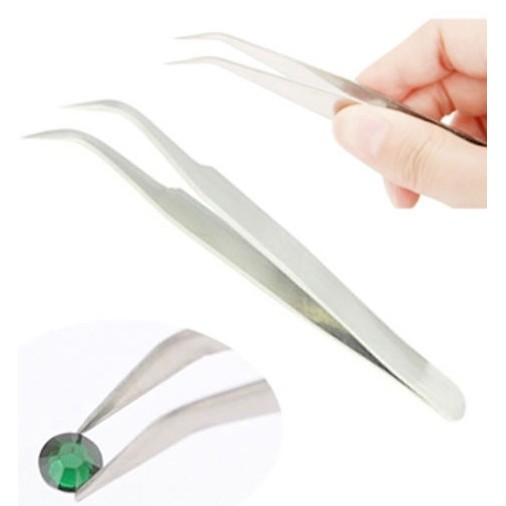 Pinset Stainless Steel / Pinset Bengkok Siku / Pinset Benang Stainless / Pinset Bengkok Anti Karat