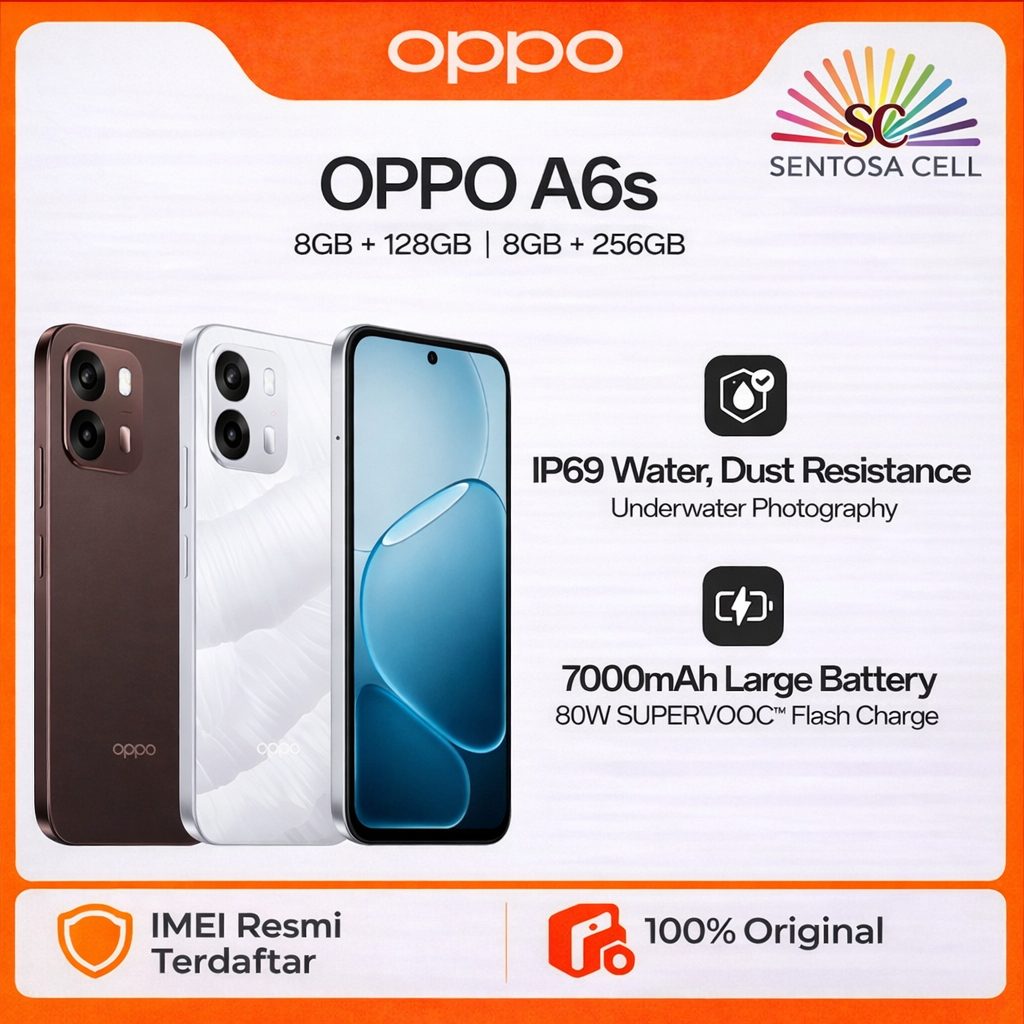 HP OPPO A6s 8/128GB 8/256GB - Snapdragon 685, Garansi Resmi OPPO Indonesia