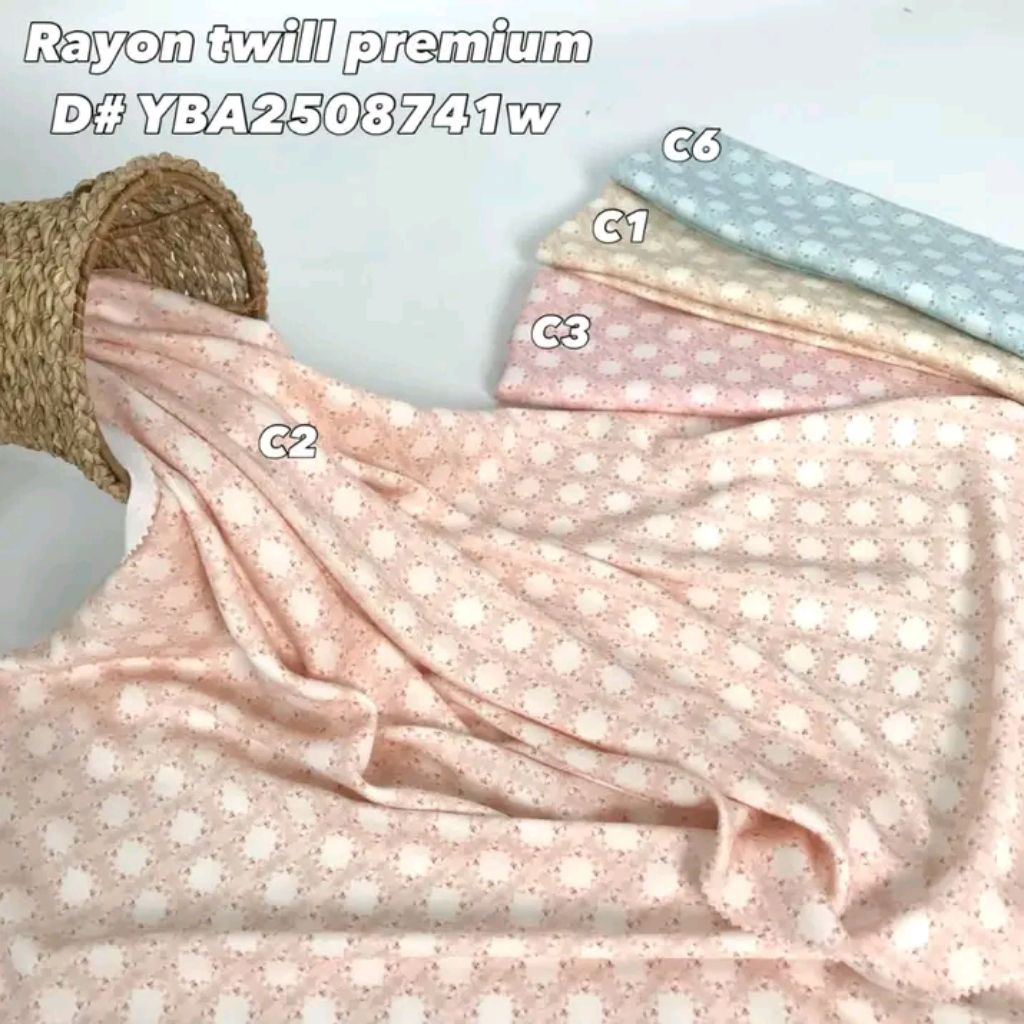 Kain Bahan Rayon Twill Premium Motif Aulia