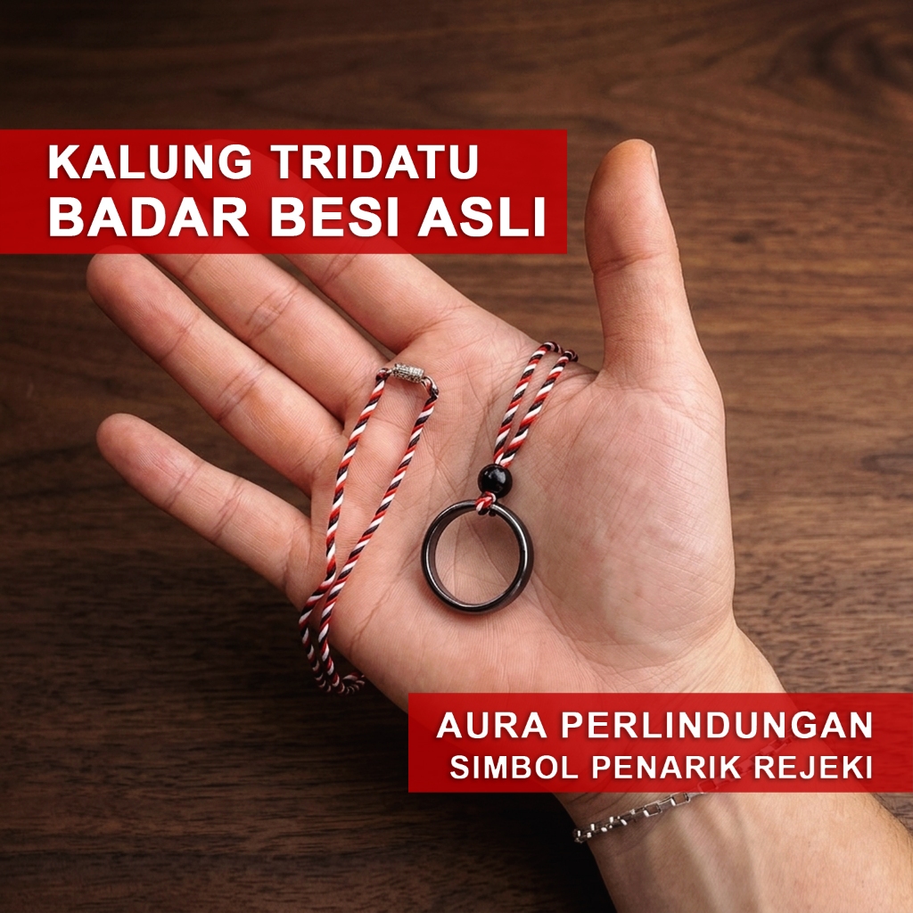 Kalung Tridatu Badar Besi - Aura Perlindungan Kesehatan Rezeki
