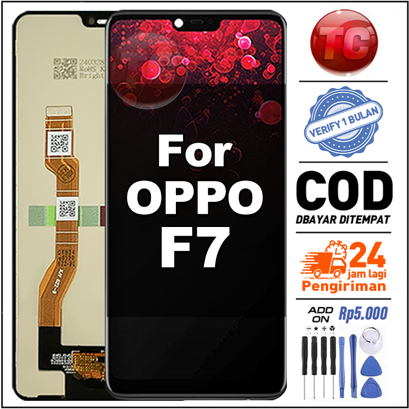 TC LCD For OPPO F7 Fullset hp Touchscreen Kompatibel untuk Glass Touch Screen Digitizer COD