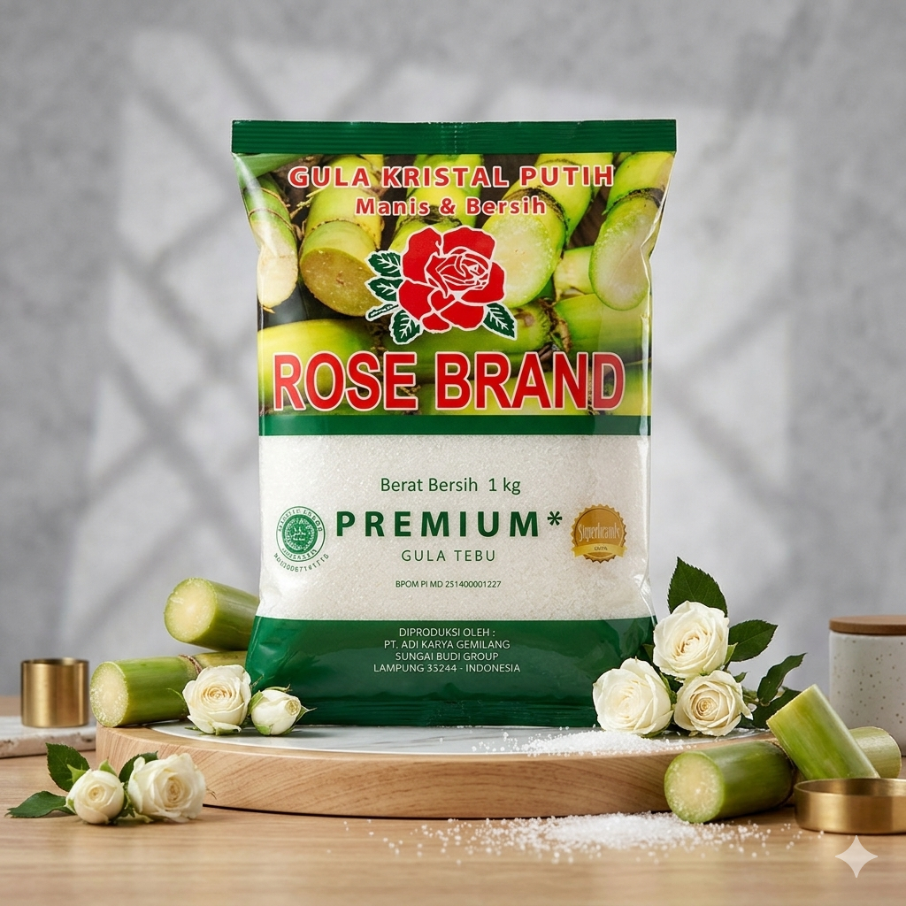 Gula Pasir Rose Brand 1 Kg - Gula Rose Brand - Rose Brand Hijau