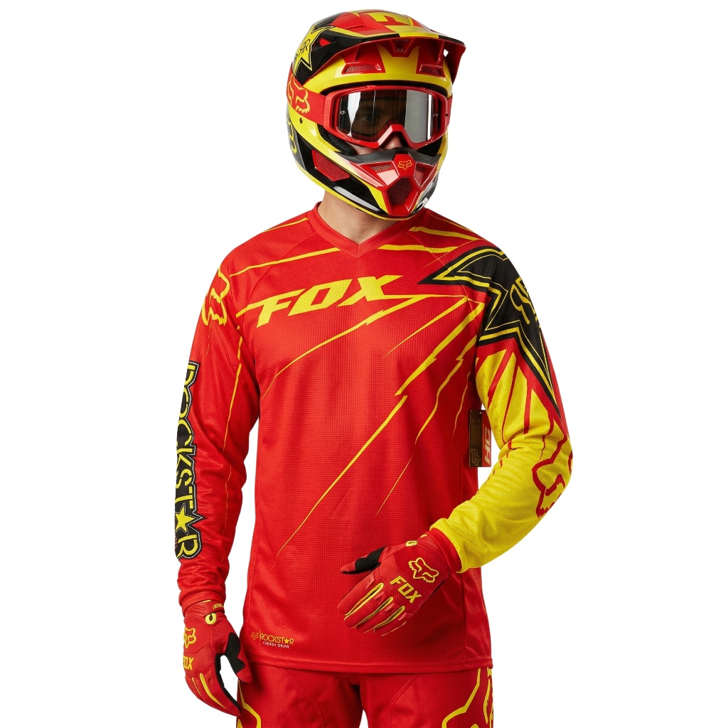 Jersey FOX HC Rockstar Red Motocross Dewasa Original