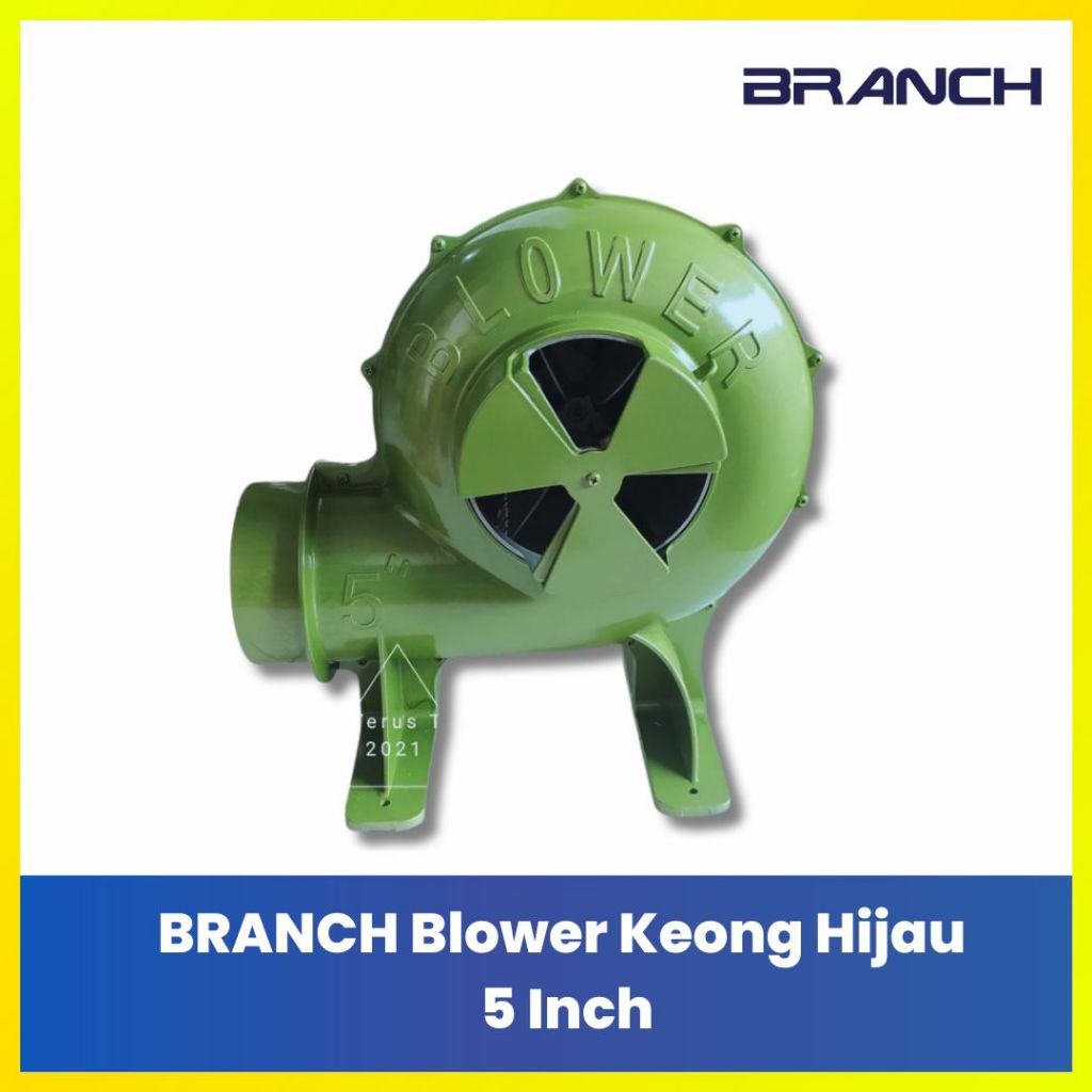 Branch Electric Blower Keong Hijau Original 5" 125mm - Alat Tiup Udara Tekanan Tinggi