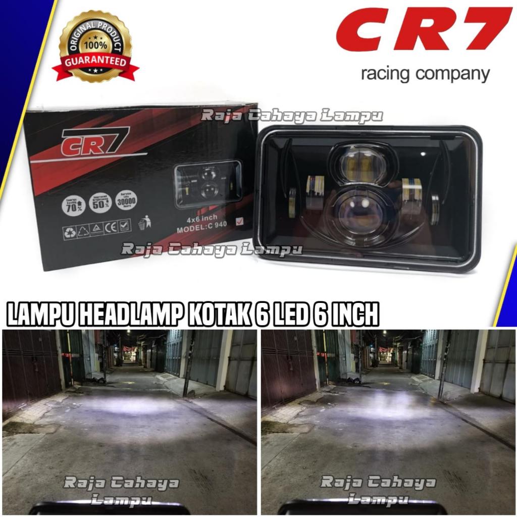 Lampu Depan LED Kotak 6 LED CR7 Headlamp 6 Inch Kotak Foglamp Mobil Motor Jauh dekat Led RX King Hon