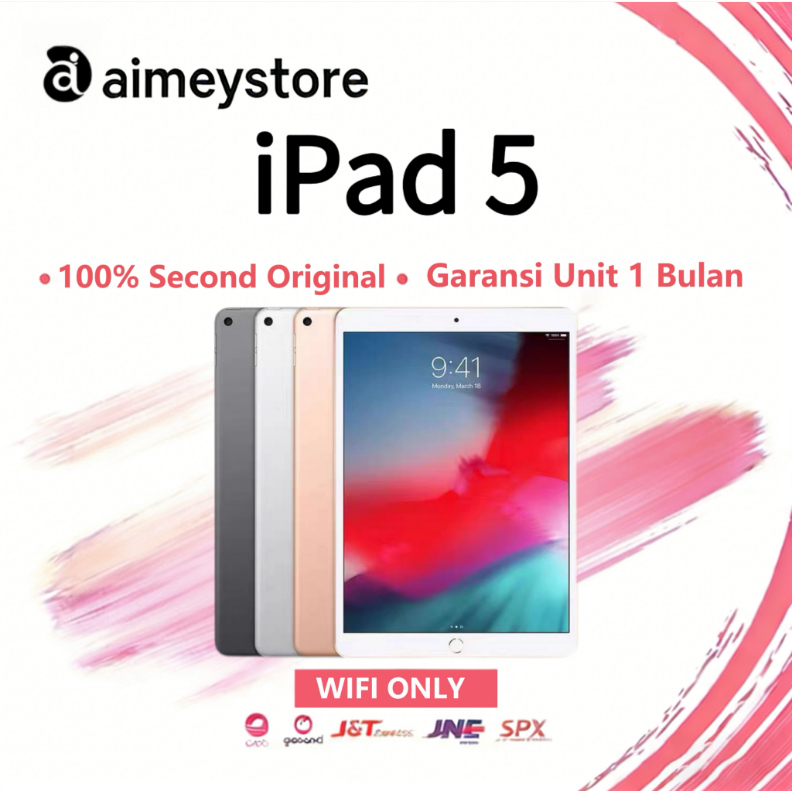 IPad 5 WIFI ONLY Game/Live 32GB 128GB Bekas Second Original Mulus Fullset