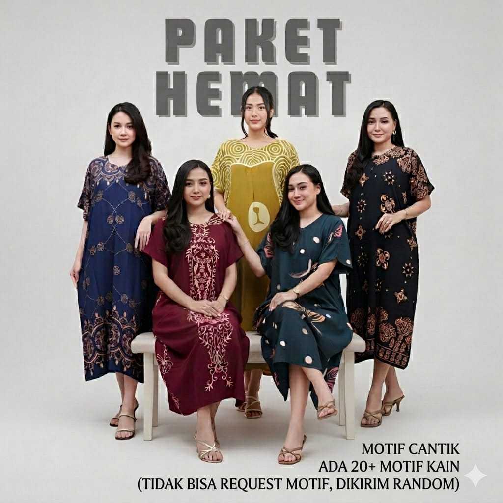 Daster Lowo Jumbo LD 120 LD 130 LD 140 Katun Polymicro Premium Tebal Panjang Muat Bb 40-110kg