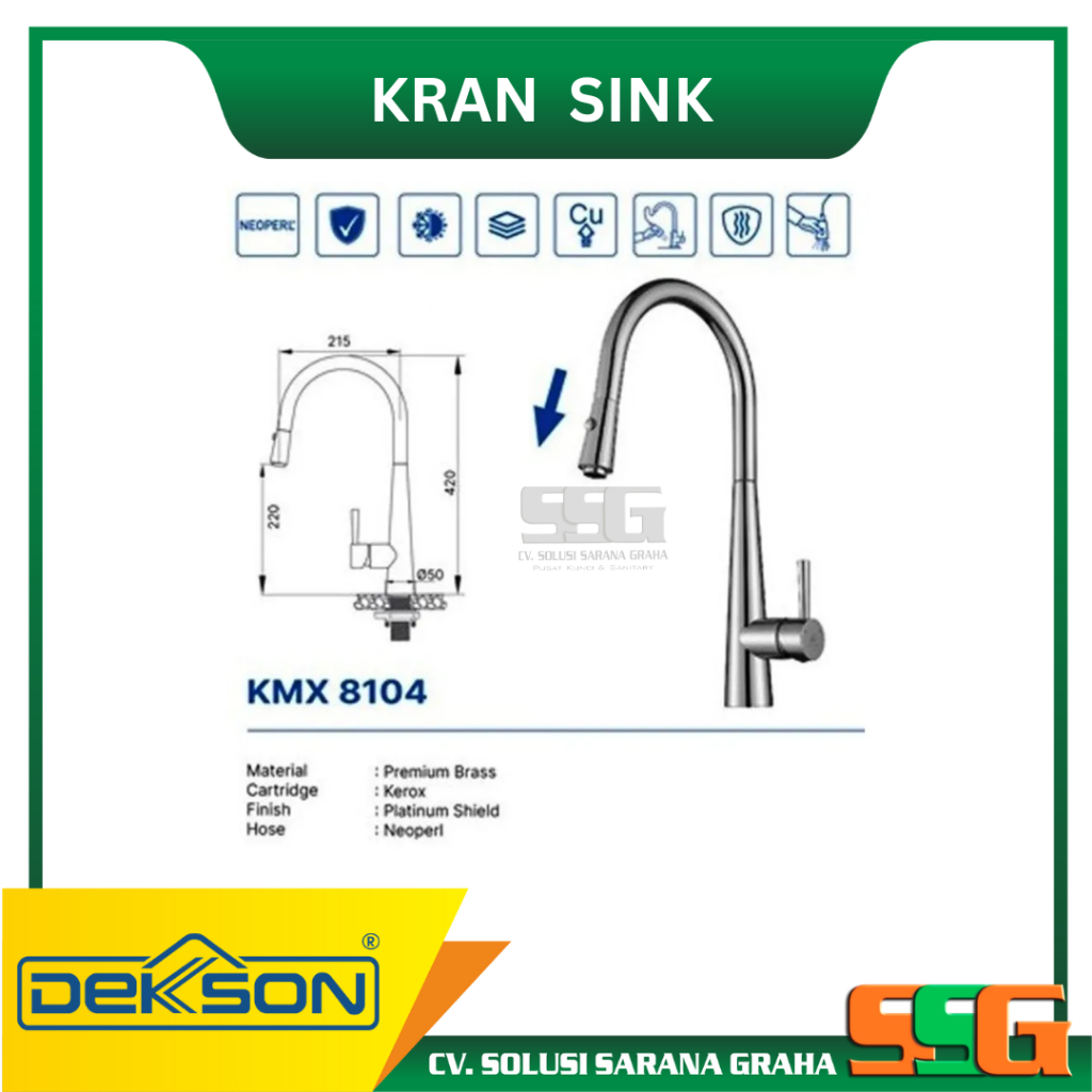 KRAN SINK MEJA DEKKSON - KSM DKS KMX 8104