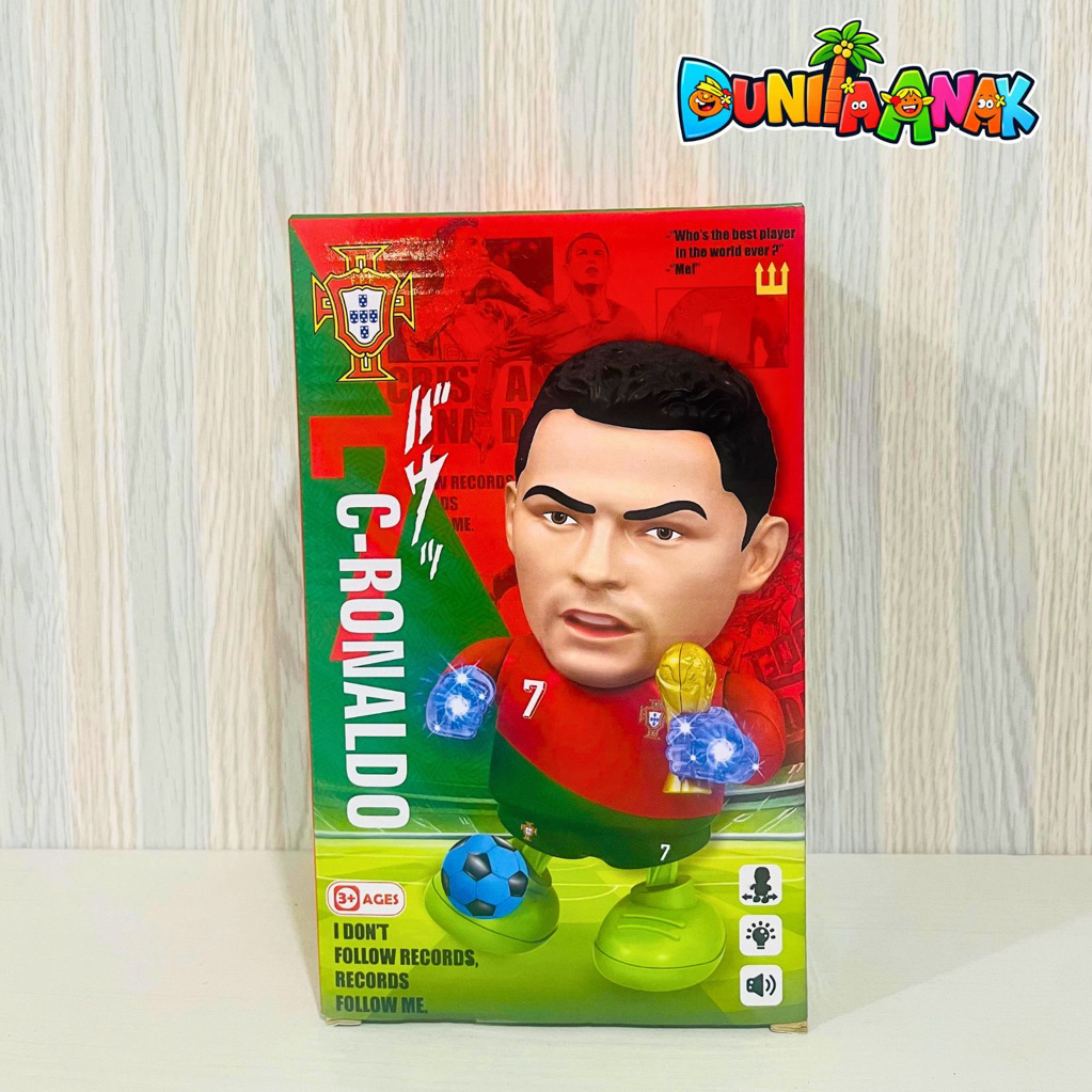 MAINAN ANAK ROBOT CHRISTIANO RONALDO BERGERAK DENGAN MUSIK
