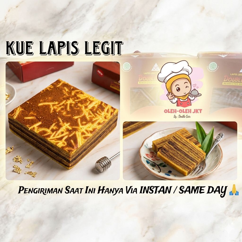 Kue Lapis Legit Keju / Kue Lapis Legit Double Cola (BISA DI VACUM UNTUK KIRIM REGULER)