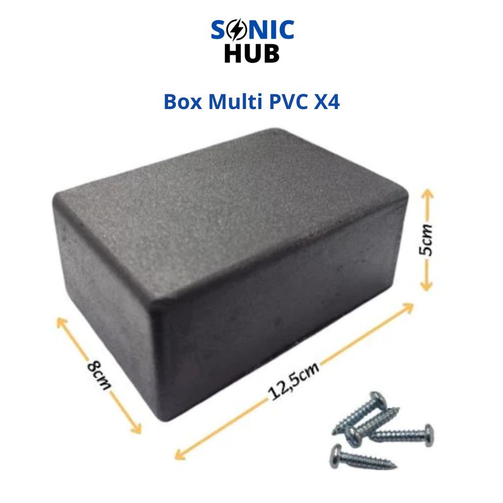 Box Kotak Hitam Elektronik DIY Box Multi Serbaguna X4 PVC