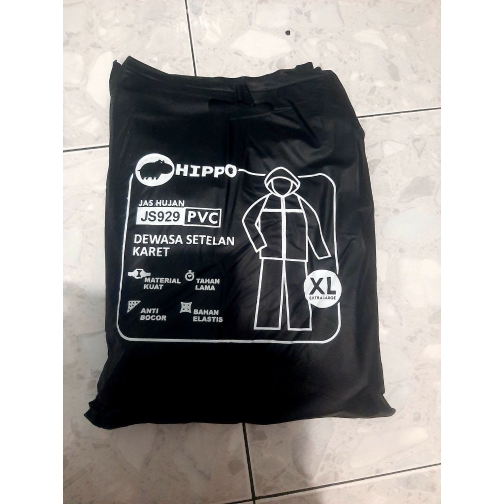 Jas Hujan Hippo JS929 PVC setelan celana Size XL