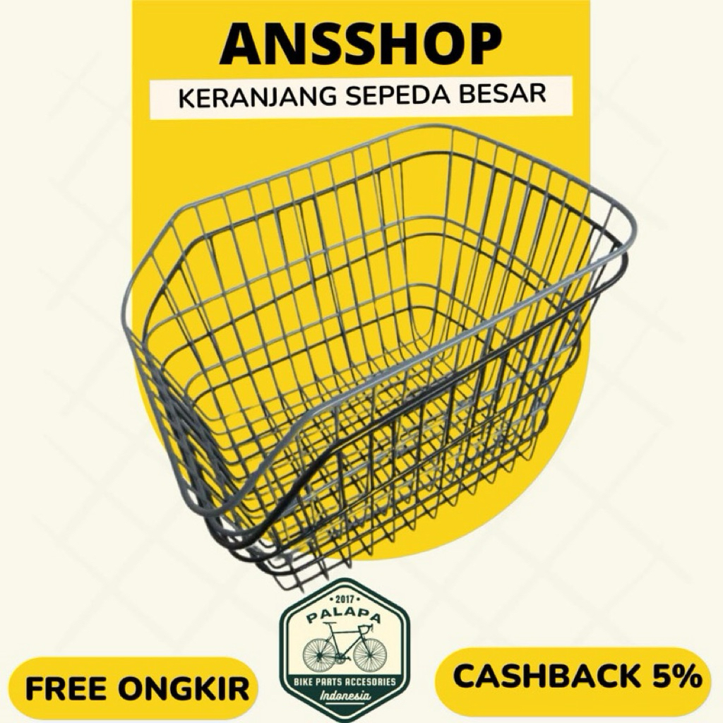KERANJANG SEPEDA BESI LIPAT/MINI/MTB/LISTRIK