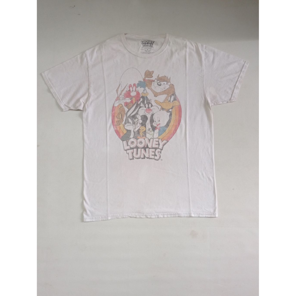 Kaos Vintage Kartun Looney Tunes Build Up Official Tag Second Brand Looney Tunes