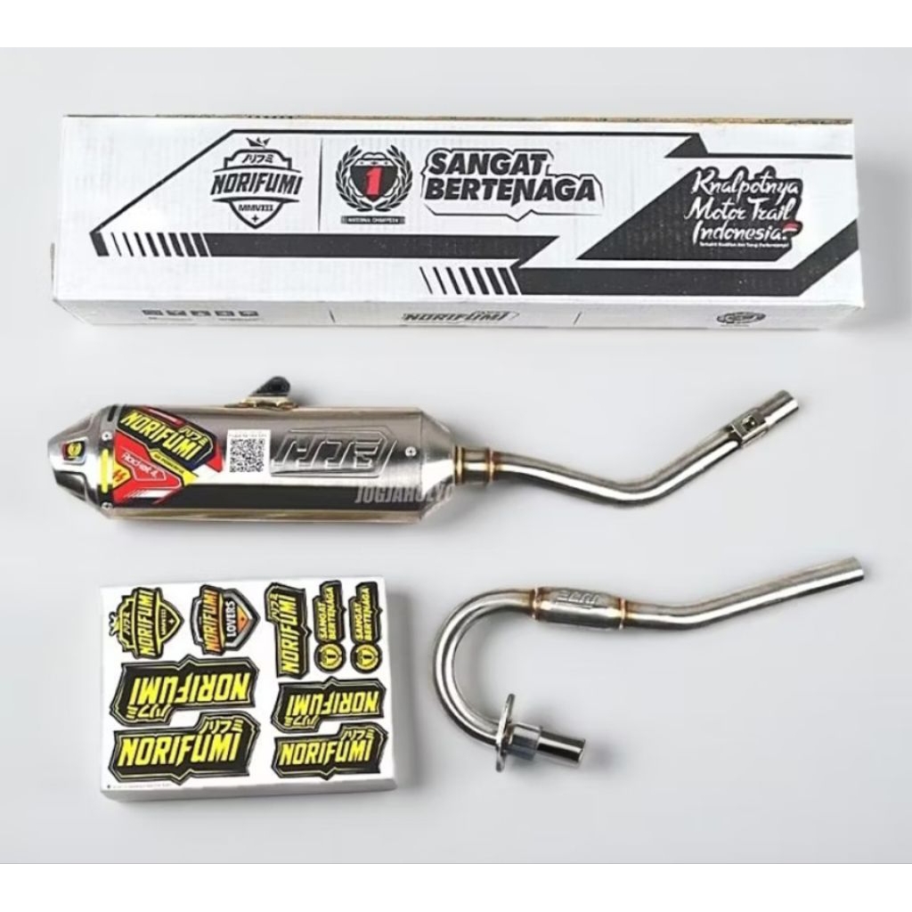 KNALPOT KLX140 NORIFUMI ROCKET 4 COMPETISI DAN BORE UP ORIGINAL CRF KLX WR