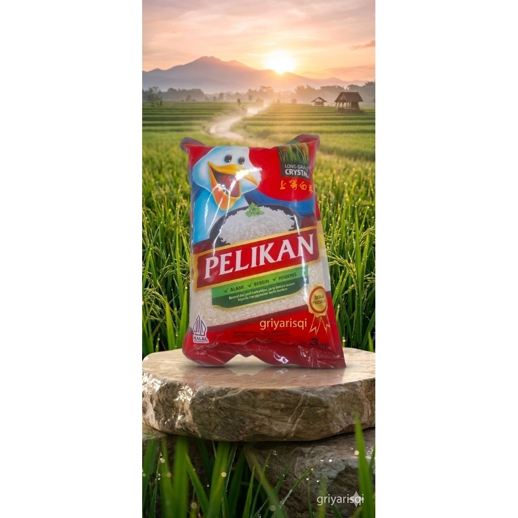 Beras premium 3kg 5kg Pelikan Sintanola Uduk Bulog tanpa pemutih