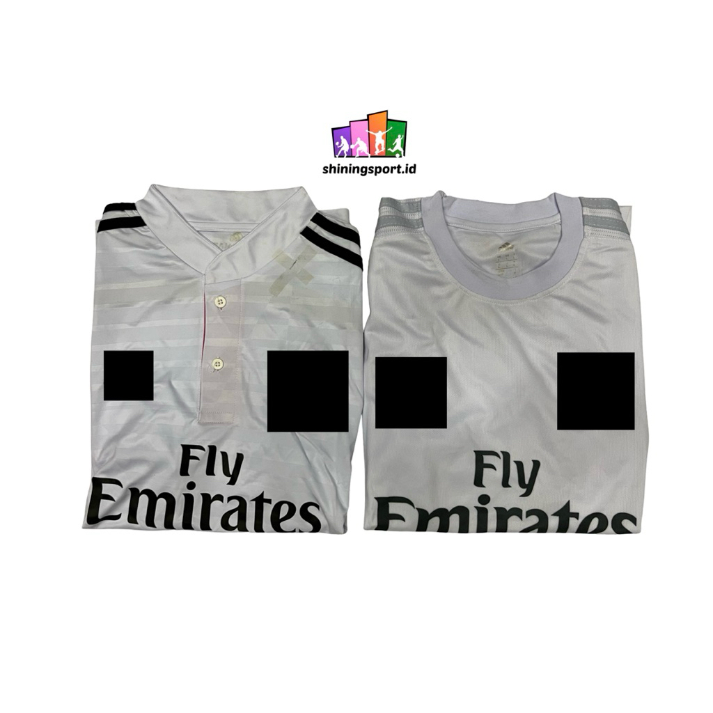 Jersey Bola Dewasa Retro Club Real Madrid GO Home 2014/2015 & 2015/2016 Clima Cool