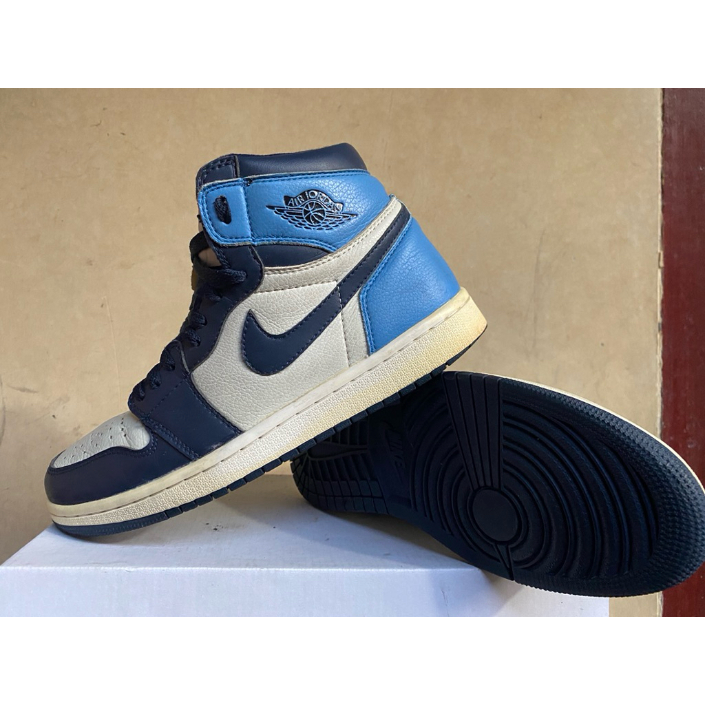 aj1 obsidian size 41/26cm second