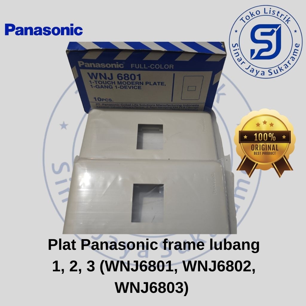 Plat Panasonic frame lubang 1, 2, 3 (WNJ6801, WNJ6802, WNJ6803)