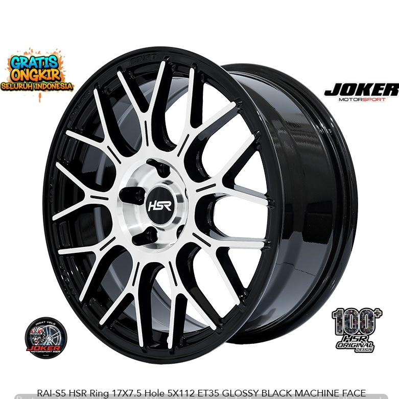 VELG R17  HSR RAI S5 R17 PCD 5X112 COCOK UNTUK MERCY AUDI DLL
