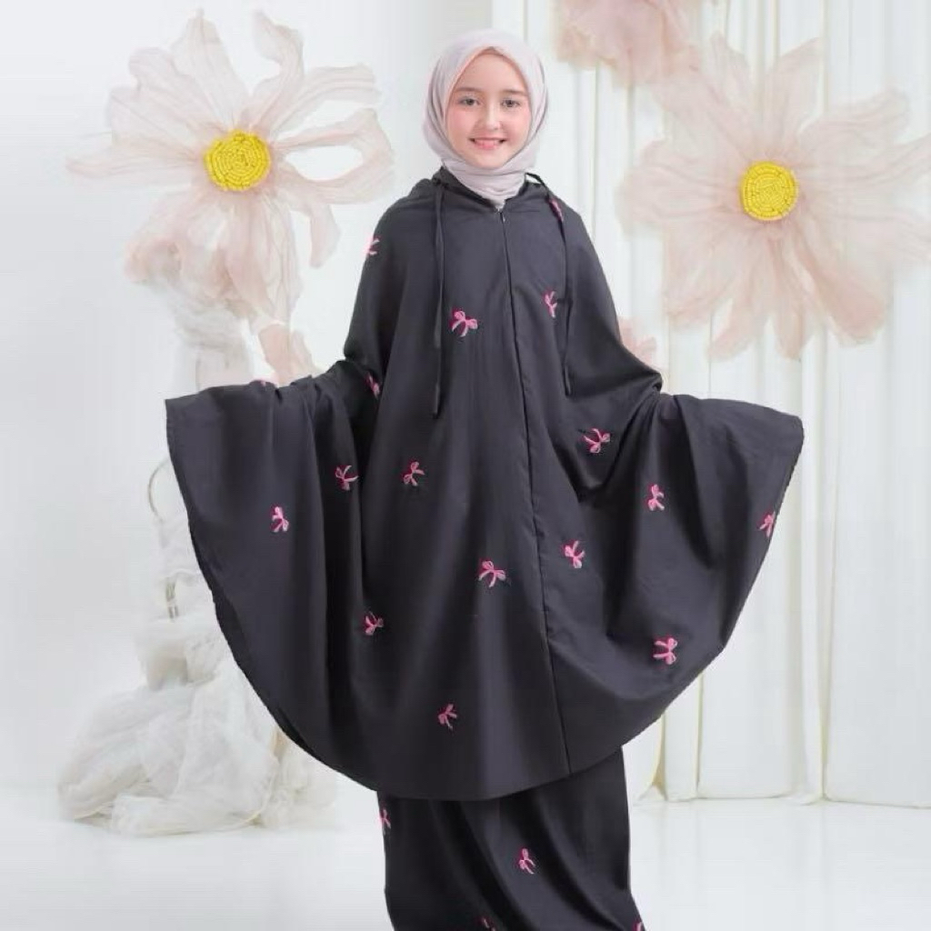 Mukena Anak Bordir Pita Caquette Tasikmalaya Katun Premium
