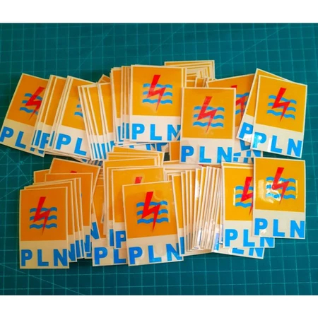 STIKER CUTTING LOGO PLN STICKER PLN HELM
