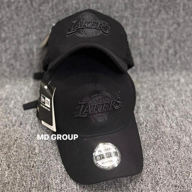 Topi Import Cap LAKERS ALL STAR Full Black Premium Hat Unisex Adjustable Clip Cakop Besi High Qualit