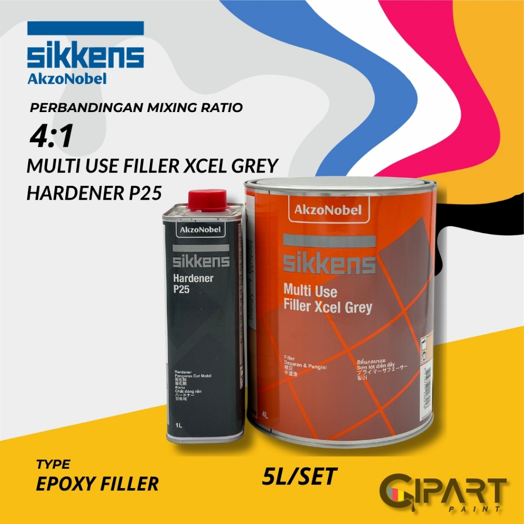 Epoxy Primer MultiUseFiller Sikkens AkzoNobel 1L Set - Epoxy di atas Dempul Mobil dengan Hardener un