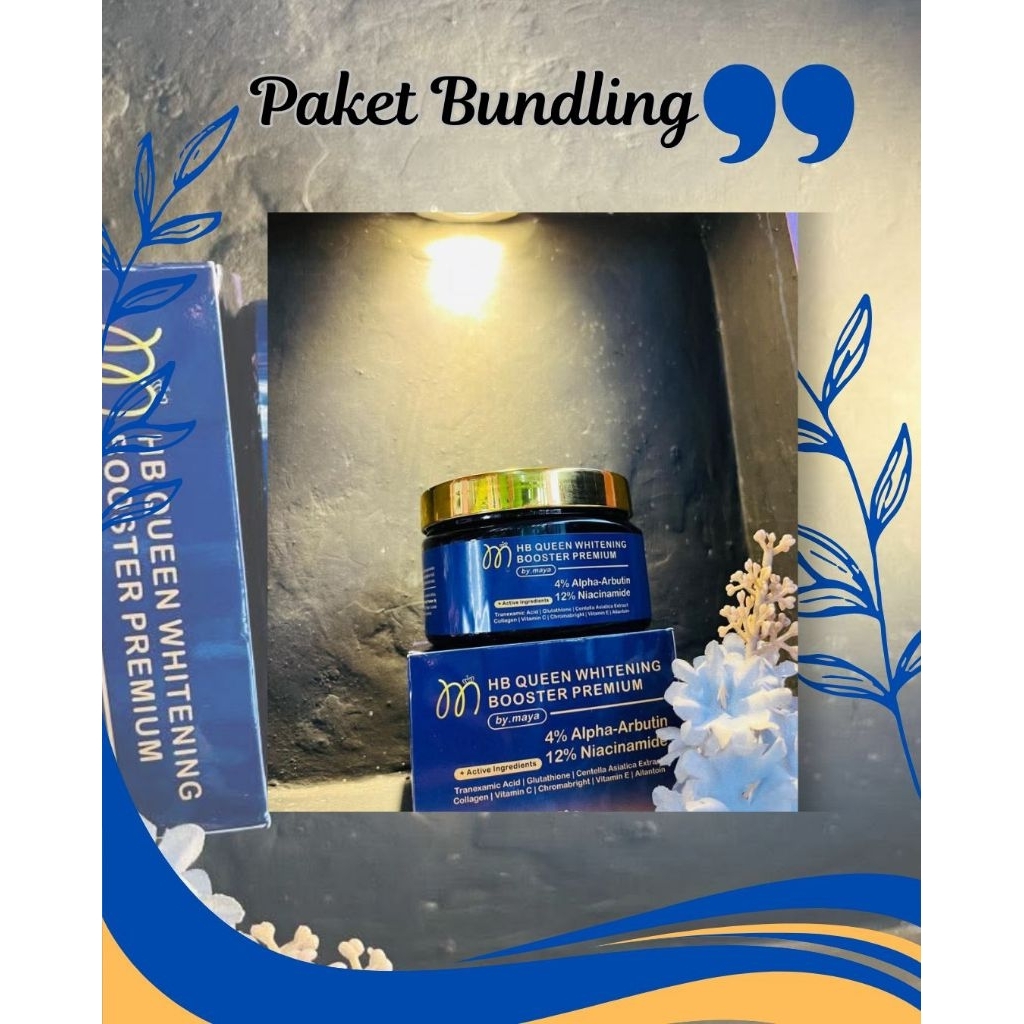 paket bundling 2 Jar HB QUEEN WHITENING BOOSTER PREMIUM